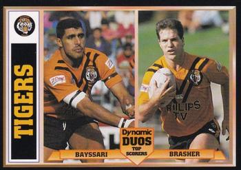 1994 Dynamic Rugby League Series 1 - Dynamic Duos #DD1 David Bayssari / Tim Brasher Front